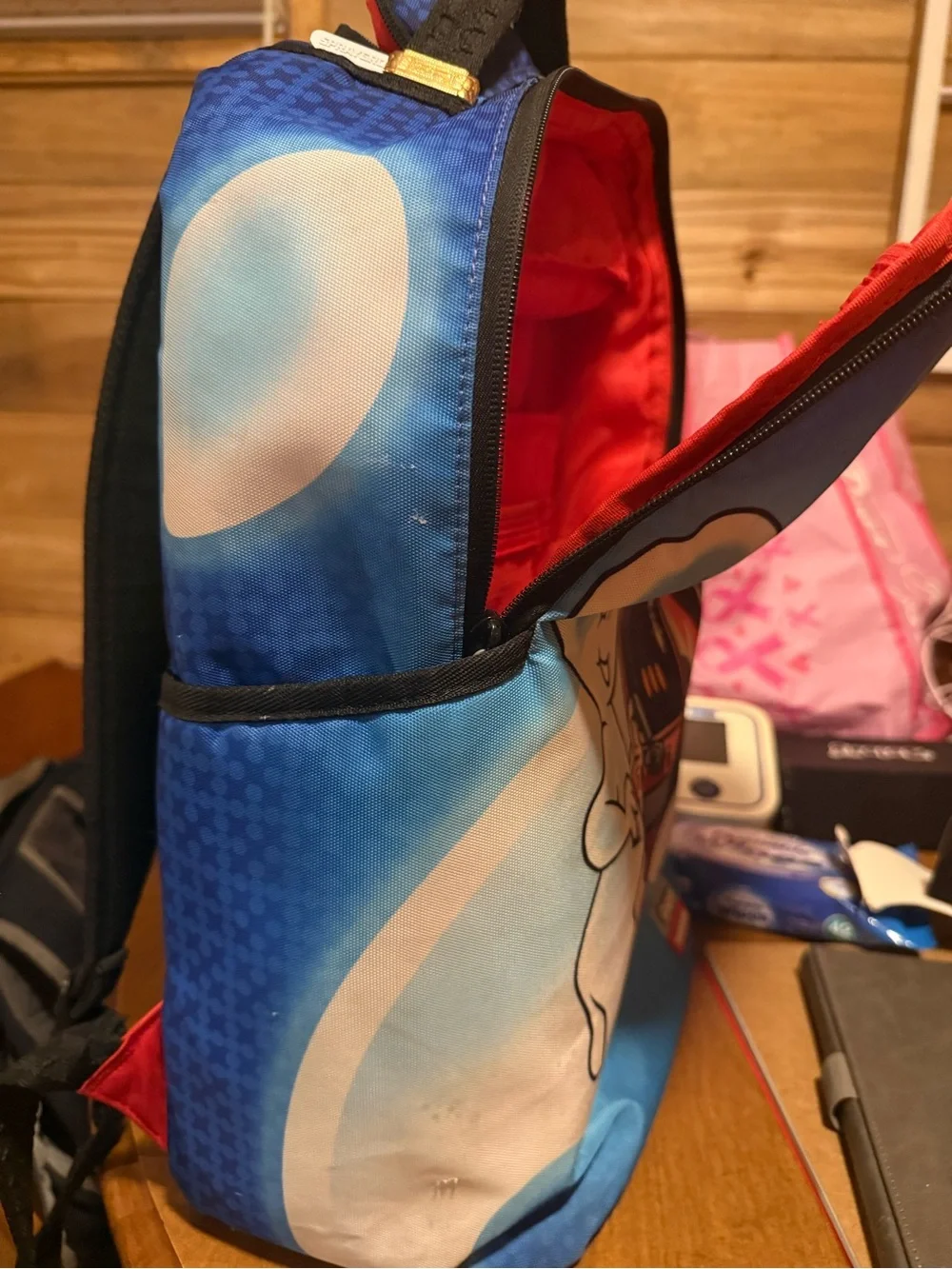Sprayground Blue Casper Arcade Graphic Backpack